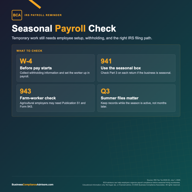 Seasonal Payroll Check Infographic